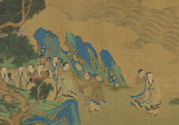 明仇英玉洞燒丹 卷